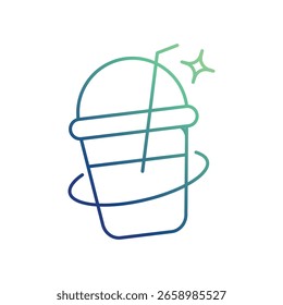 Smoothie-Symbol auf weißem Hintergrund, Vektorgrafik