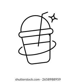 Smoothie-Symbol auf weißem Hintergrund, Vektorgrafik