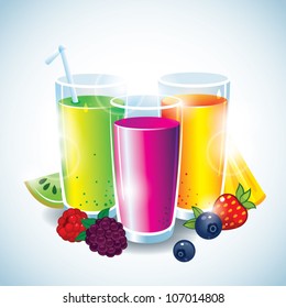 Smoothie Illustration with fruits