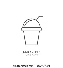 Smoothie. Icono de la taza de jugo. Símbolo de dieta de desintoxicación y estilo de vida saludable