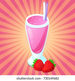 Smoothie Juice Drink Vector Art Design Background  