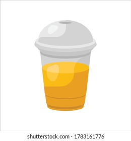 Smoothie Juice Glass Vector 3d Realistic Flat Icon Illustration