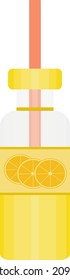 Smoothie juice, illustration, vector on a white background.