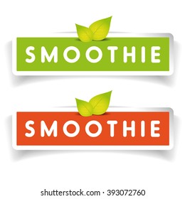 Smoothie label vector sign