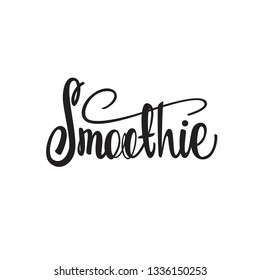 Smoothie Lettering design. Vector illustration.