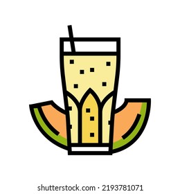 smoothie melon color icon vector. smoothie melon sign. isolated symbol illustration