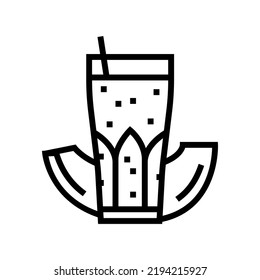 vector de icono de línea de melón suave. señal de melón suave. símbolo de contorno aislado ilustración negra