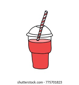 smoothie (milkshake) doodle icon