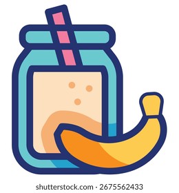 Smoothie Modern Vector Icon – Minimal Illustration Symbol Template for Web Mobile App UI Design