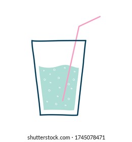smoothie mug drink flat style icon design, Beverage theme Vector illustration