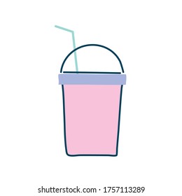 Glättchen-SchluckDrink flach Stil Symbol Design, Getränke-Thema Vektorgrafik