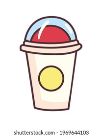 Smoothie mug on white background