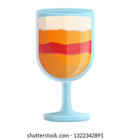 Smoothie persimmon icon. Cartoon of smoothie persimmon vector icon for web design isolated on white background
