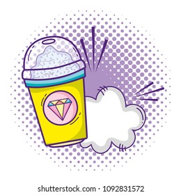 smoothie plastic cup and cloud style