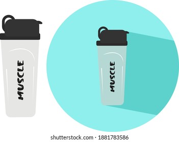 Smoothie shaker ,illustration, vector on white background.