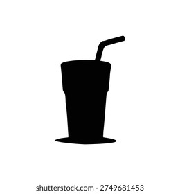 Smoothie silhouette icon vector illustration.

