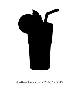 Smoothie silhouette vector icon sign symbol illustration design.
