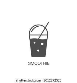Smoothie-Vektorsymbol. Doodle handgezeichnet Illustration. Symbol der Detox-Diät und gesunden Lebensstil