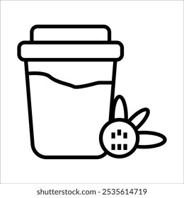 Smoothie-Vektorsymbol-Zeilenvorlage