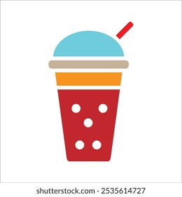 Plantilla de línea de icono de Vector de smoothie