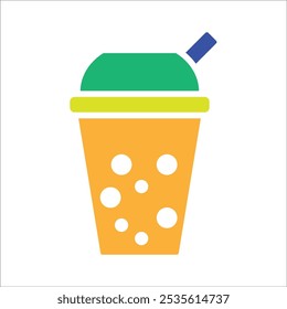Plantilla de línea de icono de Vector de smoothie