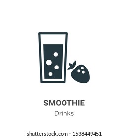Smoothie vector icon on white background. Flat vector smoothie icon symbol sign from modern drinks collection for mobile concept and web apps design.