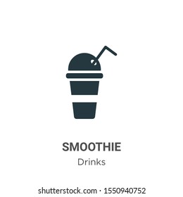 Smoothie vector icon on white background. Flat vector smoothie icon symbol sign from modern drinks collection for mobile concept and web apps design.