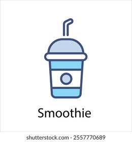 Smoothie vector icon stock illustration