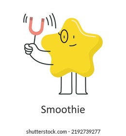 Smoothie vector illustration isolated on white background. Flat Illustration style design.