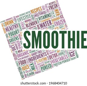 Smoothie, Vektorgrafik, Wolke einzeln auf weißem Hintergrund.