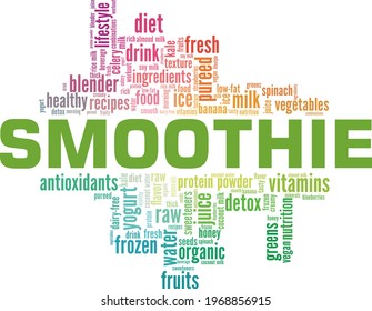 Smoothie vector illustration word cloud isolated on a white background.