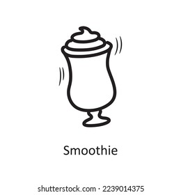 Smoothie vector outline Icon Design illustration. Food and Drinks Symbol on White background EPS 10 File