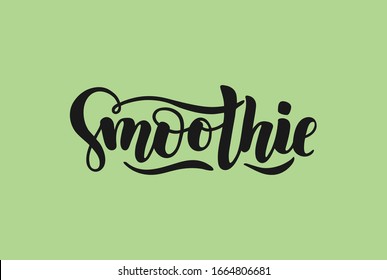 Smoothie vector text, hand drawn lettering