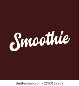 Smoothie vector text, hand drawn lettering