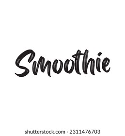 Smoothie vector text, hand drawn lettering