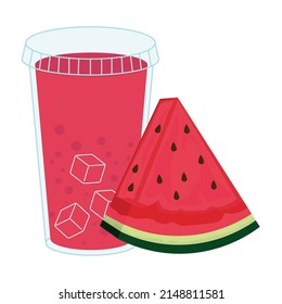smoothie watermelon fruit design icon