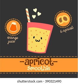 Smoothies cartoon mascot and menu template