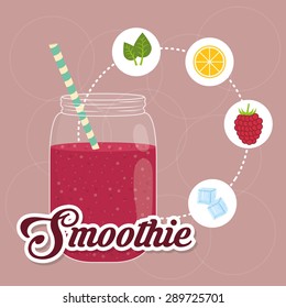 Smoothies digital design, vector illustration eps 10.
