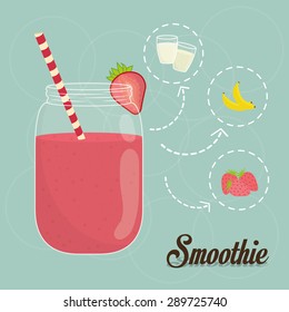 Smoothies digital design, vector illustration eps 10.