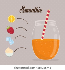 Smoothies digital design, vector illustration eps 10.