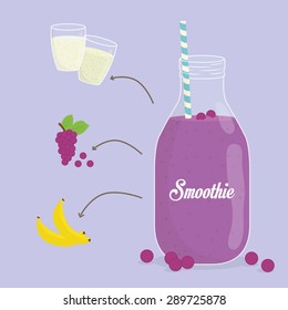 Smoothies digital design, vector illustration eps 10.