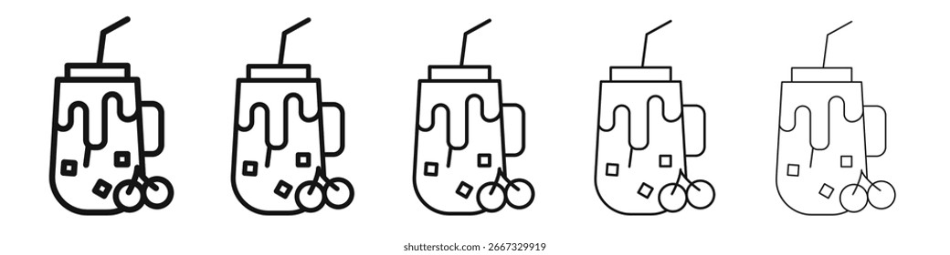 Smoothies Icon Design, Logo, App, UI. Vektorgrafik, EPS
