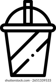 ícone smoothies. Design De Estilo Linear Fino Isolado Em Plano De Fundo Branco