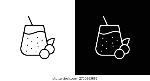 Iconos de Smoothies. iconos de vector de dibujo de línea
