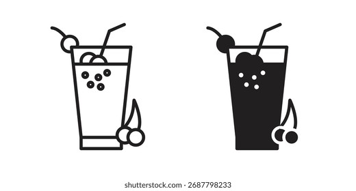Ícones de smoothies conjunto de vetores simples. símbolo símbolo símbolo logotipo conjunto