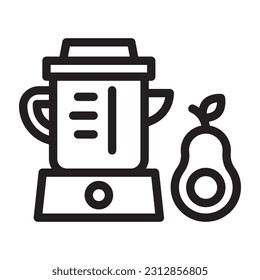 smoothies line icon illustration vector graphic 
