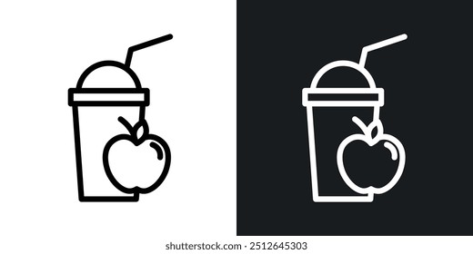 Smoothies outlined icon vector collection.