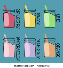 smoothies vector set