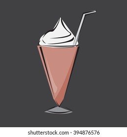 Smoothies with whipping cream