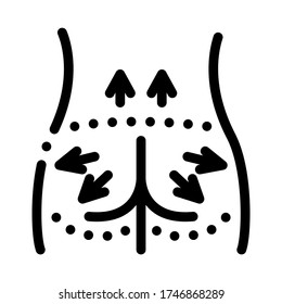 smoothing ass and back icon vector. smoothing ass and back sign. isolated contour symbol illustration